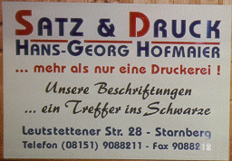 Satz + Druck Hofmaier